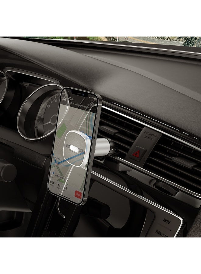 Talzeo Magnetic Car Phone Holder for Air Vent – 360° Rotation, Strong Grip, One-Hand Operation, Compact Design – Compatible with iPhone, Samsung, Huawei & More - Image 2