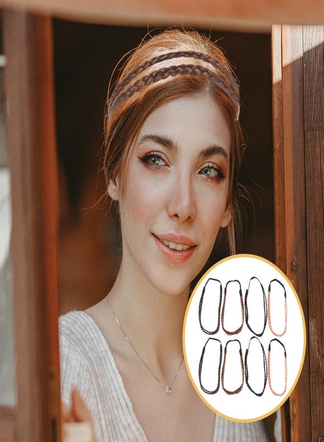 مجموعة موسيسالي المكونة من 8 قطع من عصابات الرأس الأنيقة للنساء، إكسسوارات شعر لحفلات الزفاف، عصابات شعر للضفائر - Image 3
