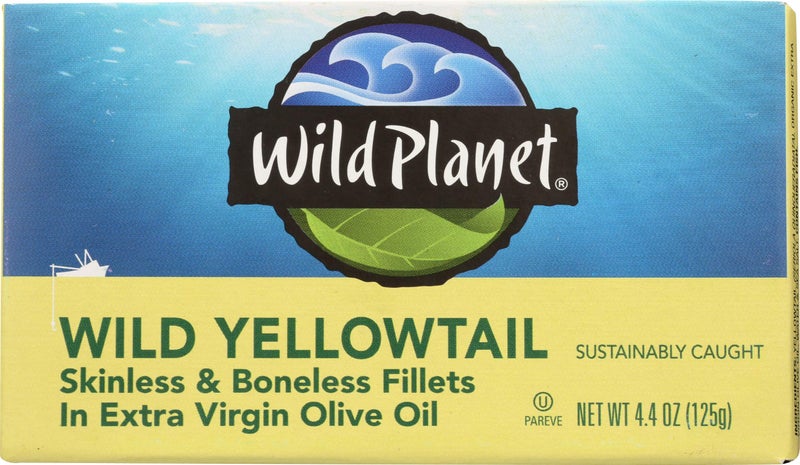 Wild Planet Wild Yellowtail Fillets in Organic Extra Virgin Olive Oil, Skinless & Boneless, Tinned Fish, Sustainably Wild-Caught, Non-GMO, Kosher, Gluten Free, Keto and Paleo, 4.4 Ounce Single Unit - Image 2