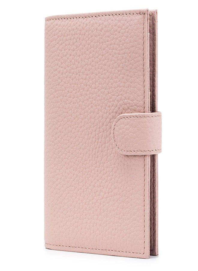Karmiir RFID Passport Holder Travel Wallet for Women, Leather Passport Cover Wallet with Card Holders SIM Slots,Zippered Coins Pocket and Cash Slot Slim Compact Travel Wallet (Pink) - Image 1