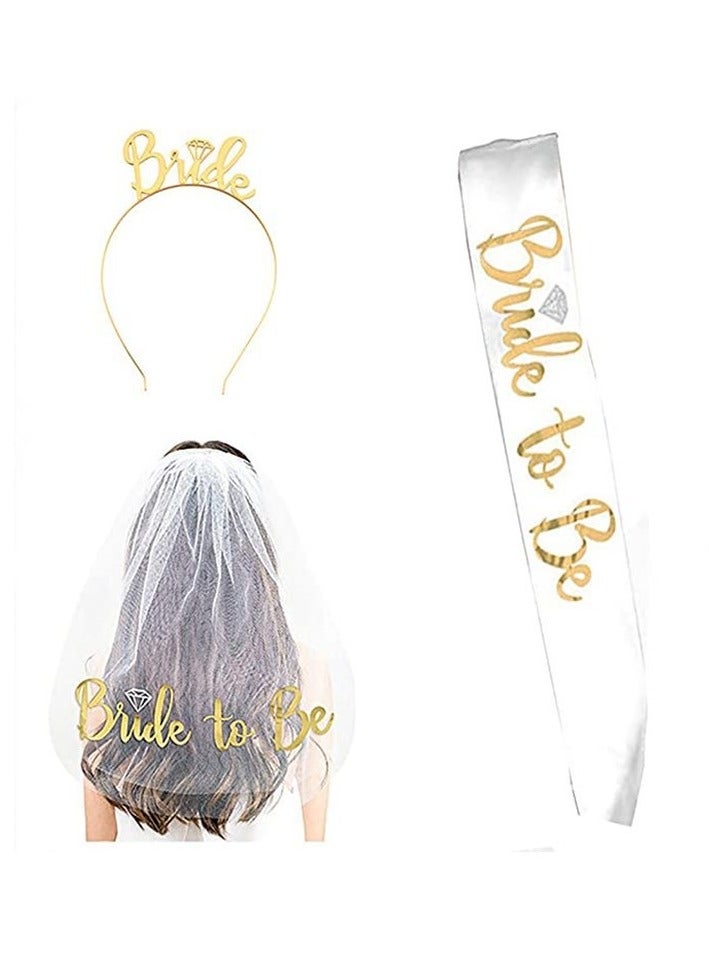 xppier مجموعة 3 قطع للعروس، شريط قابل للتعديل لشرفات العروس، شريط وصيفات الشرف، فريق العروس، هدايا حفلة الخطوبة، شريط حفلة العزوبية