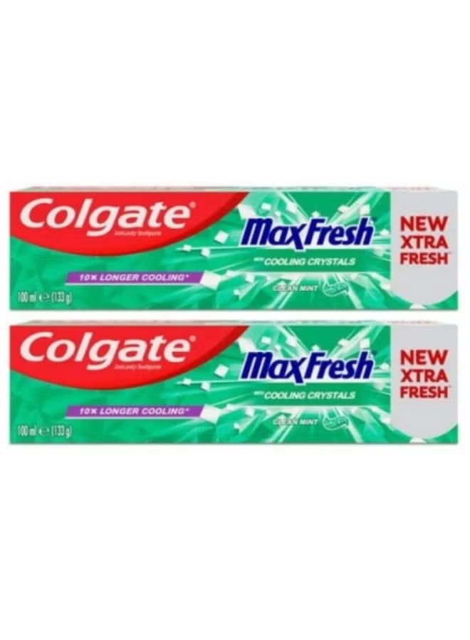 Colgate 2Pcs Colgate Max Fresh Clean Mint Toothpaste 100ml - Image 1
