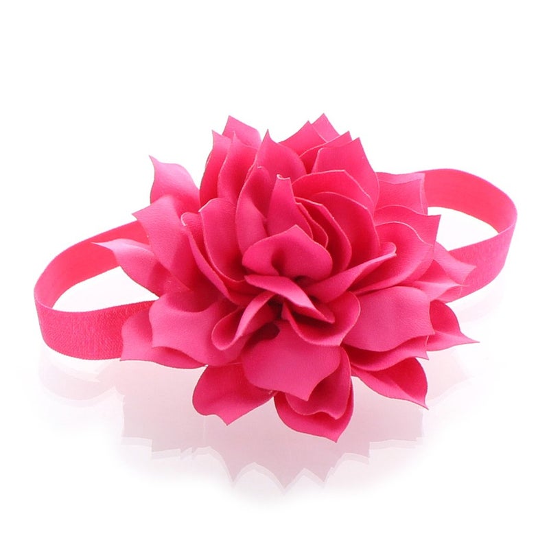 My Lello Petal Flower Headbands Girls Toddler Mixed Colors 2-Pack (Shocking Pink/Light Pink) - Image 5