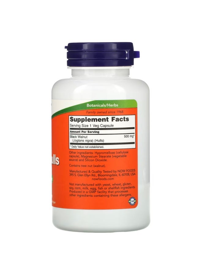 ناو قشور الجوز الأسود، 500 ملغ، 100 كبسولة نباتية - Image 2