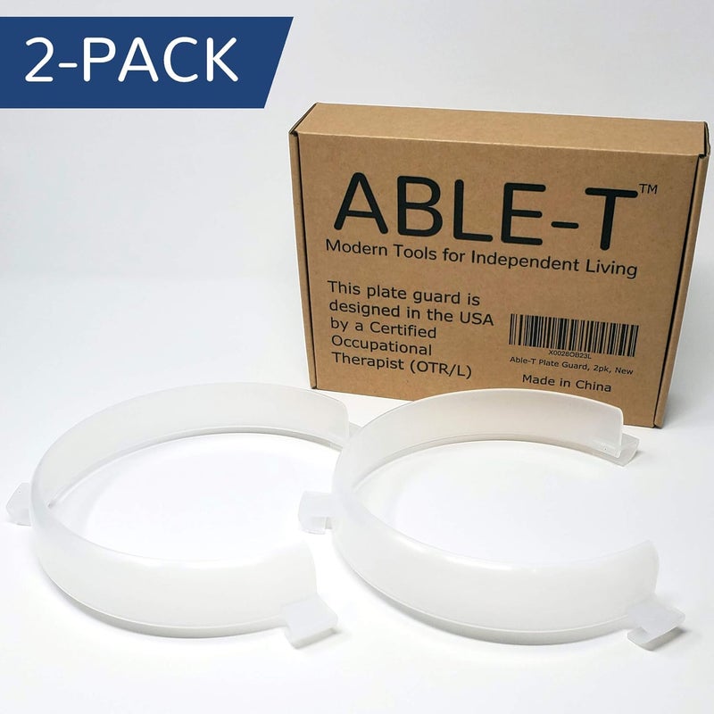 ABLET 2 Pack - Plate Guard, Designed by an OTR/L, Fits Most 9" to 12" Plates - Image 1