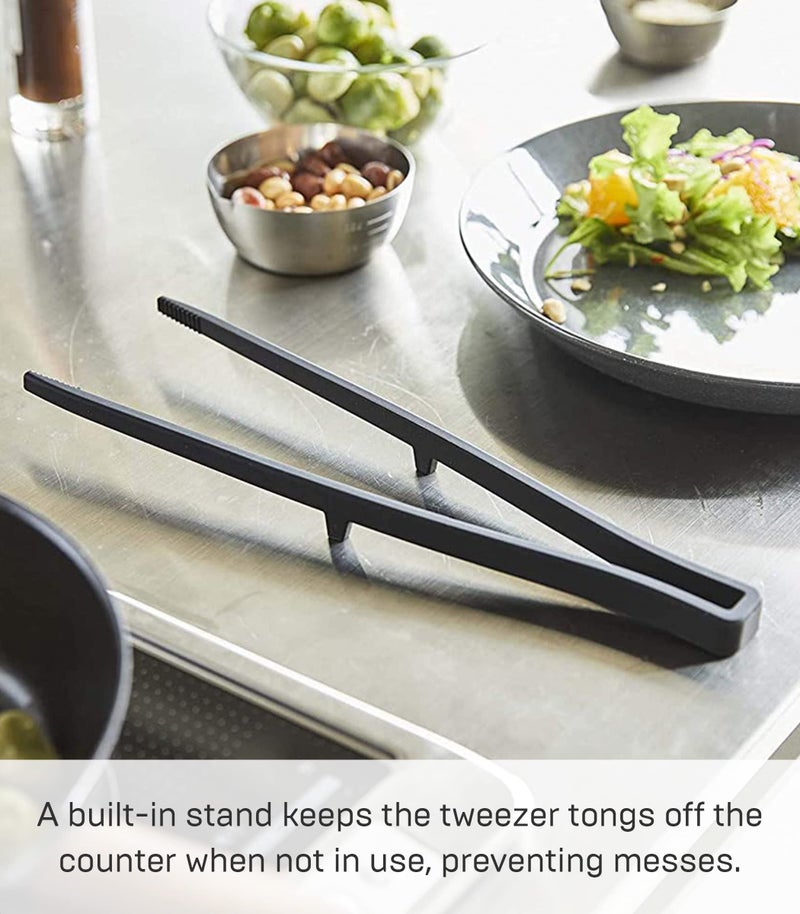 Yamazaki Yamazaki Home Silicone Kitchen Tongs, Silicone, No Assembly Req., Black  - Image 4