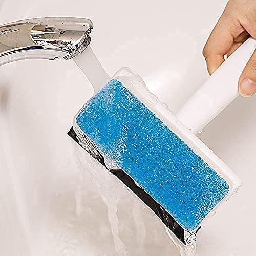 AVDIP AVDIP Glass Cleaning Tools 2 in 1 Glass Wiper Cleaning Brush Mirror Grout Tile Cleaner Washing Pot Brush Double-Sided Glass Wipe Bathroom Wiper Window Glass Wiper (Multicolor) (Pack of 1)  - Image 3