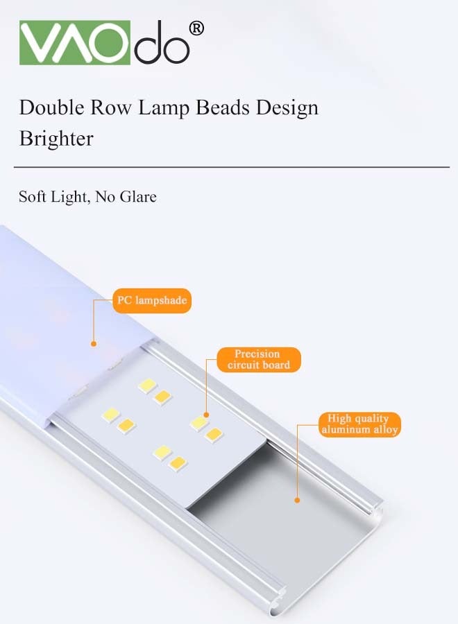 2PCS Rechargeable Motion Sensor Under Cabinet Strip Lights Long-lasting Standby Double Row LED Beads 120° lighting Wall Closet Light Wireless Indoor Black