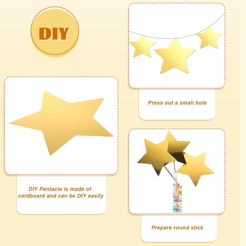 Timtin Red Carpet Runner Set with Gold Star Cutouts - Image 3