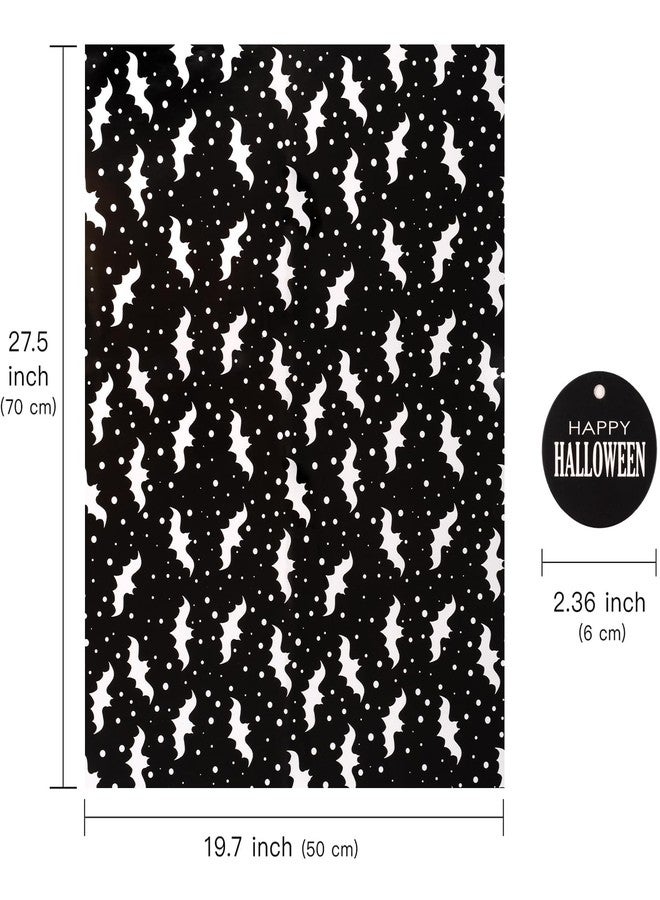 WRAPAHOLIC Halloween Wrapping Paper Sheet - 12 Sheets Pink and Black Halloween Theme Design Folded Flat with 12 Gift Tags for Party - 19.7 Inch X 27.5 Inch Per Sheet - Image 3