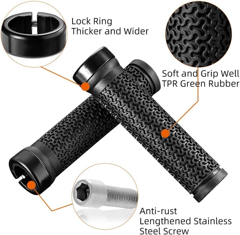 HASTHIP ® Bike Handle Grips, 5 inches Anti-Slip Textured Rubber Handle Grips Bicycle Grips Bike Grips Replacements, Easy to Use, Pack of 2 - Image 5