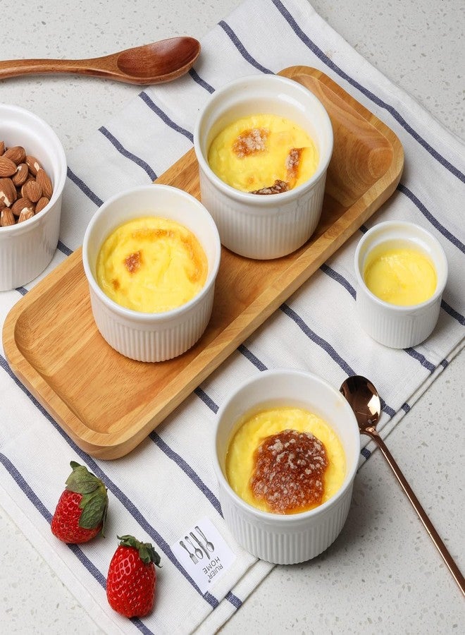 Incrizma Porcelain Ramekins Durable Baking Cups for Souffle, Creme Brulee, Custards, Pudding and Ice Cream (Set of 6 Pcs) - Image 5