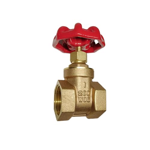 GUXGUY 1” Brass Gate Valve DN25, NPT Brass Female Threaded Rotary Globe Valve for Water Pipes, Fuel Water Gas Flow Control, Air Switches, Water Meter Front Switches and Air Compressors, etc - Image 1