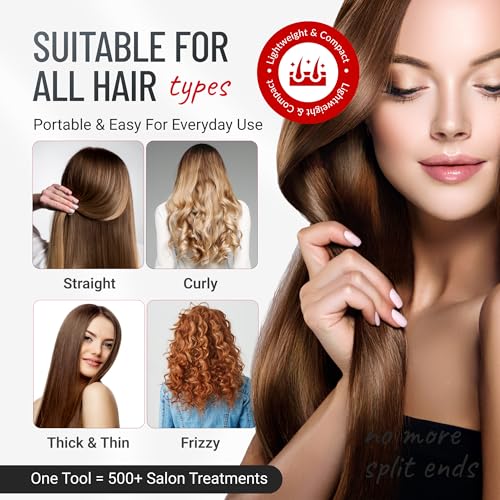 Split Ender Mini 2 – Original Cordless Split End Hair Trimmer for Dry, Damaged, Brittle, Curly, Frizzy, or Straight Hair – Rechargeable Hair Clipper, Home Styling Tool for Split Ends (Black) - Image 3