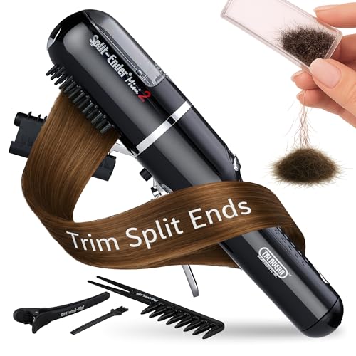 Split Ender Mini 2 – Original Cordless Split End Hair Trimmer for Dry, Damaged, Brittle, Curly, Frizzy, or Straight Hair – Rechargeable Hair Clipper, Home Styling Tool for Split Ends (Black) - Image 1