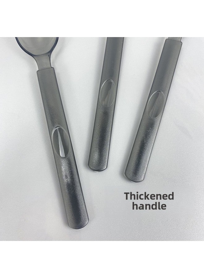 Disposable Fork Spoon Plastic Spoon Thickened Salad Tableware Fork Spoon One-piece Paper Towel Set Commercial Long-handle Spoon Fork-Specifications:Fork Spoon + Paper Towel - Image 5
