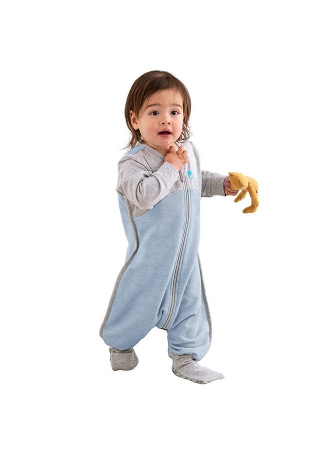LOVE TO dream Love to Dream Organic Sleep Suit with Legs, Short Sleeve Baby Sleep Suit, Super Soft, Temperature Regulating Toddler Sleeping Bag, All Seasons Wearable Blanket, Blue, 4 Years  - Image 2