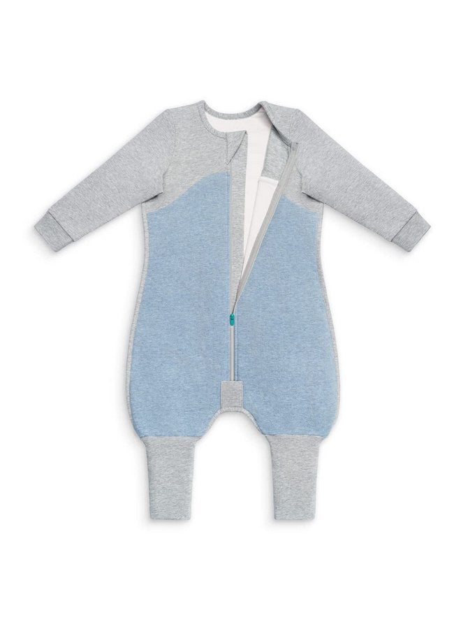 LOVE TO dream Love to Dream Organic Sleep Suit with Legs, Short Sleeve Baby Sleep Suit, Super Soft, Temperature Regulating Toddler Sleeping Bag, All Seasons Wearable Blanket, Blue, 4 Years  - Image 4