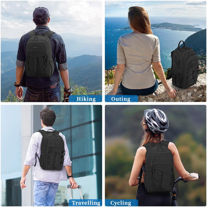 ZOMFELT Hiking Backpack for Women Men, 15L Lightweight Packable Backpack for Trip, Water Resistant Small Travel Backpacks, Foldable daypack for Hiking, Walking, Cycling, Camping, Black - Image 5