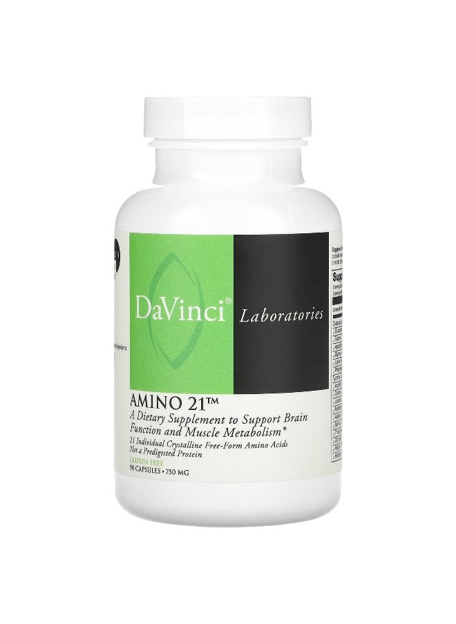 DaVinci Laboratories DaVinci Laboratories, Amino 21, 750 mg, 90 Capsules  - Image 1