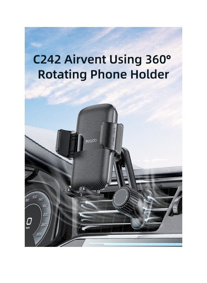 Yesido C242 Car Phone Holder Compatible with Any Air Vent  360° Rotatable - Image 2
