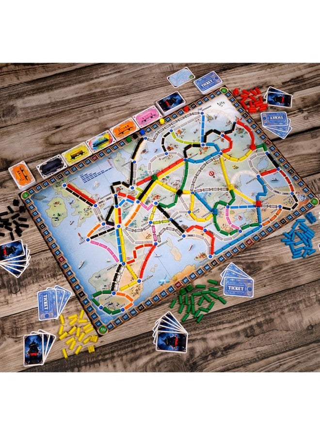 أسمودي لعبة Asmodee Ticket to Ride Europe اللوحية (إصدار 2026 المُحدّث) - لعبة استراتيجية كلاسيكية لمغامرات القطارات، مناسبة للعائلات والبالغين، من عمر 8 سنوات فما فوق، من 2 إلى 5 لاعبين، مدة اللعب من 30 إلى 60 دقيقة - Image 5