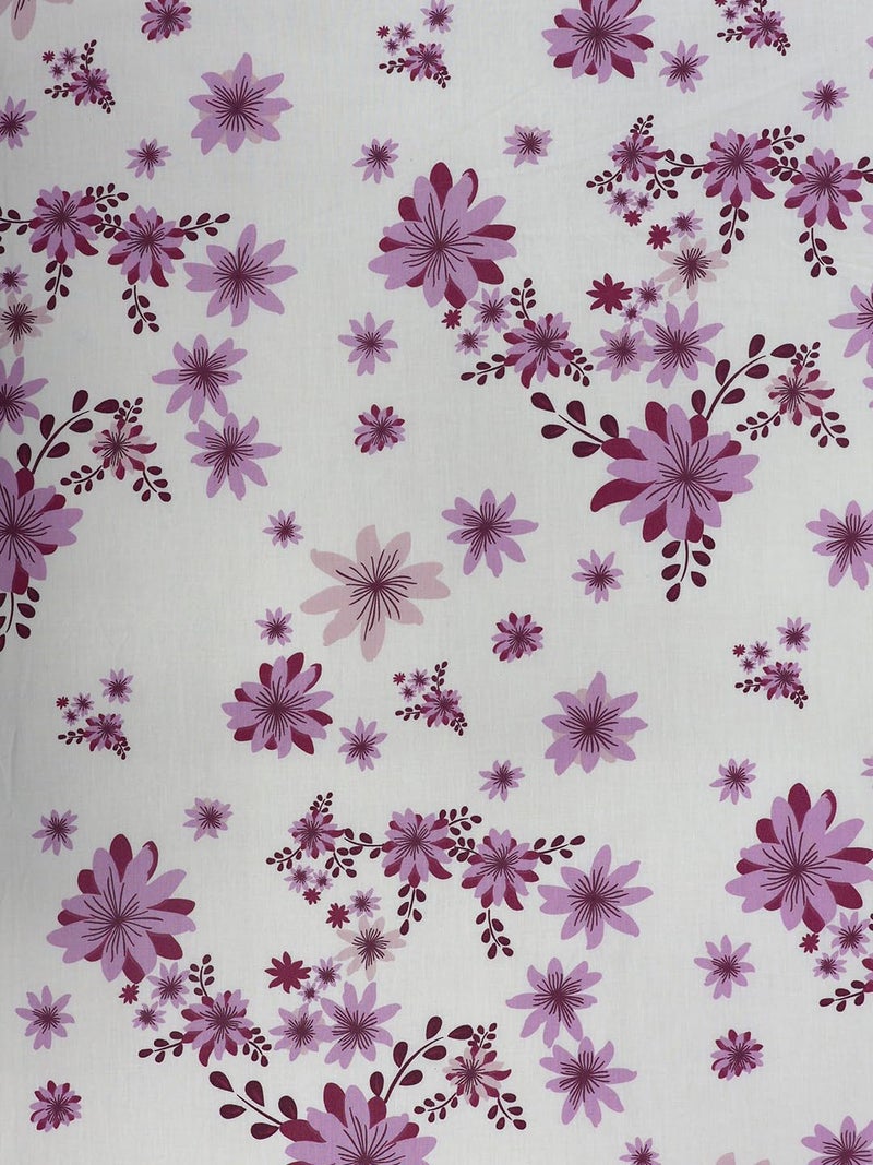 Bombay Dyeing Vintage 180 TC 100% Cotton Violet Two Single Size Bedsheet with 2 Pillow Covers - Image 2