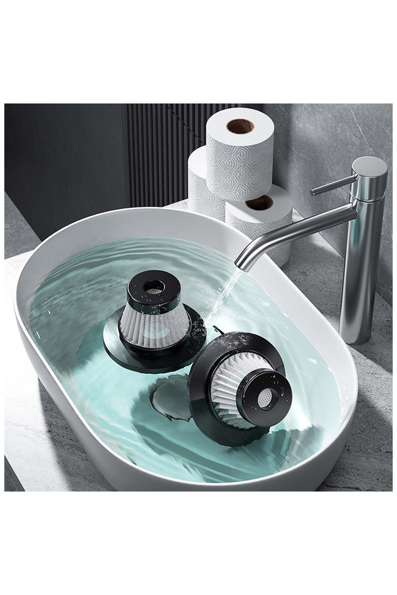 ايساجر مكنسة لاسلكية 5 في 1 مع منفاخ هواء قوي – شفط 8000PA، بطارية 4000mAh، ضغط نفخ 150PSI، فلتر HEPA قابل للغسل، شحن USB-C – تنظيف السيارة، المنزل والمكتب، منفاخ، ضوء LED وباور بنك - Image 5