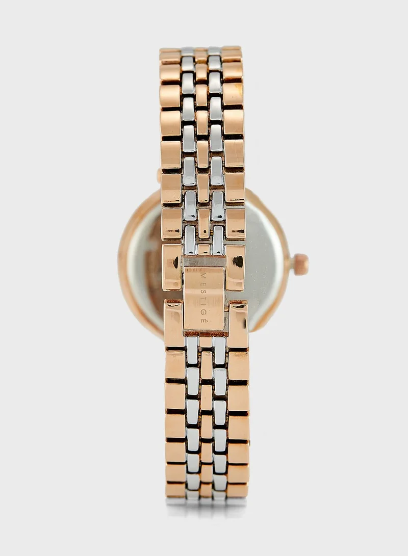 Mestige Luna Round Analog Watch