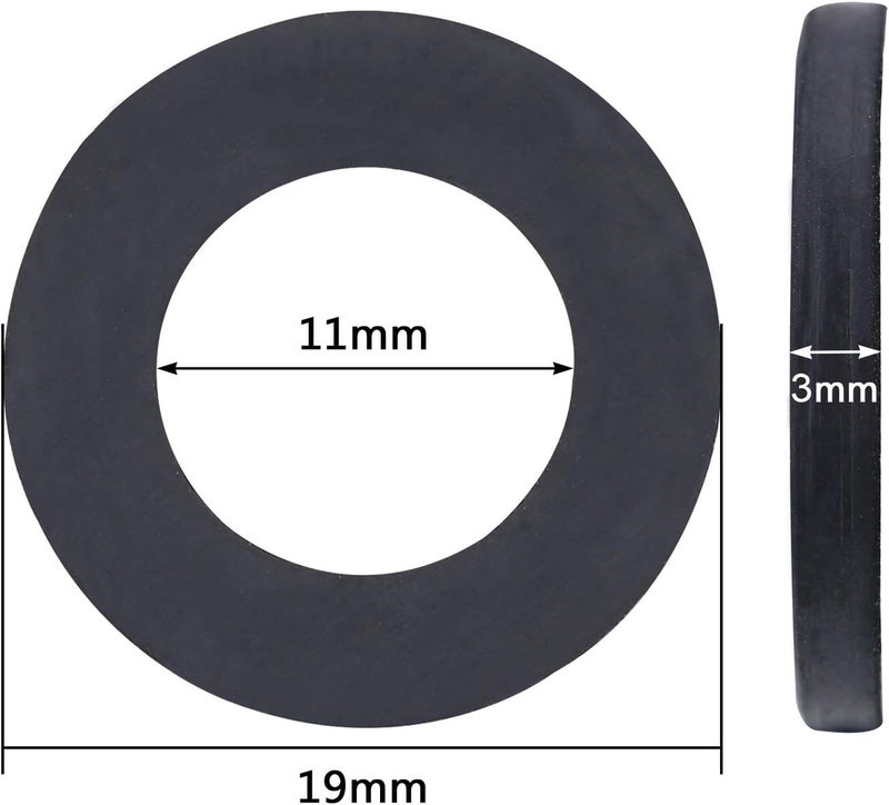 HOTOP Shower Hose Washers Rubber Washers Seals for 1/2 Inch Shower Head and Hose, 20 Pack - Image 3
