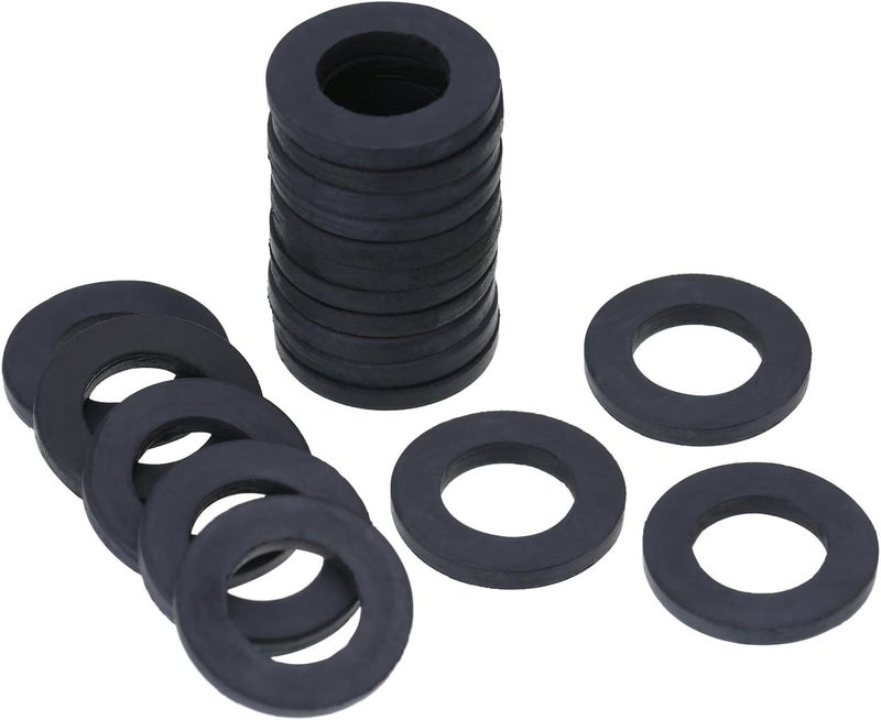 HOTOP Shower Hose Washers Rubber Washers Seals for 1/2 Inch Shower Head and Hose, 20 Pack - Image 2