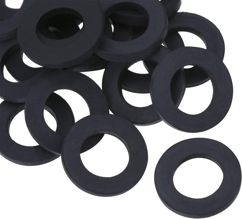 HOTOP Shower Hose Washers Rubber Washers Seals for 1/2 Inch Shower Head and Hose, 20 Pack - Image 1
