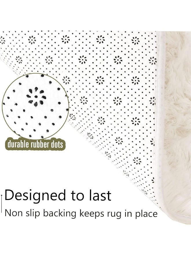 Optico Area Rugs for Bedroom, Soft Indoor Modern Area Rugs Fluffy Living Room Carpets Non-Slip Fluffy Soft Shag Living Room Carpet, Indoor Floor Fuzzy Shaggy Living Room Plush Nursery Rug for Kids Home Dorm Decor Aesthetic - Image 3