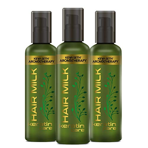 KEYA SETH AROMATHERAPY, DEVICE OF DROP Keya Seth Aromatherapy, Hair Milk Keratin Care, Hair Cream for Hair Growth, Nourishing & Styling Enriched with Milk Protein, Vitamin E & Essential Oil I Daily Use for Men & Women 120ml (Pack of 3) - Image 1