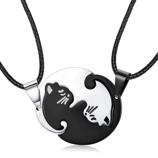 2 Pieces Couples Cat Pendant Necklace, Pendant Couple Lover Necklace, Stainless Steel Matching Puzzle Lovers Necklace, Black and White Men's Women's Pendant for Lover Valentine's Birthday - pzsku/ZAFAFAA6C2E64F8BA5EFFZ/45/1756596570/2461ecc4-539b-4f69-9a39-2f1d6b8af7e6
