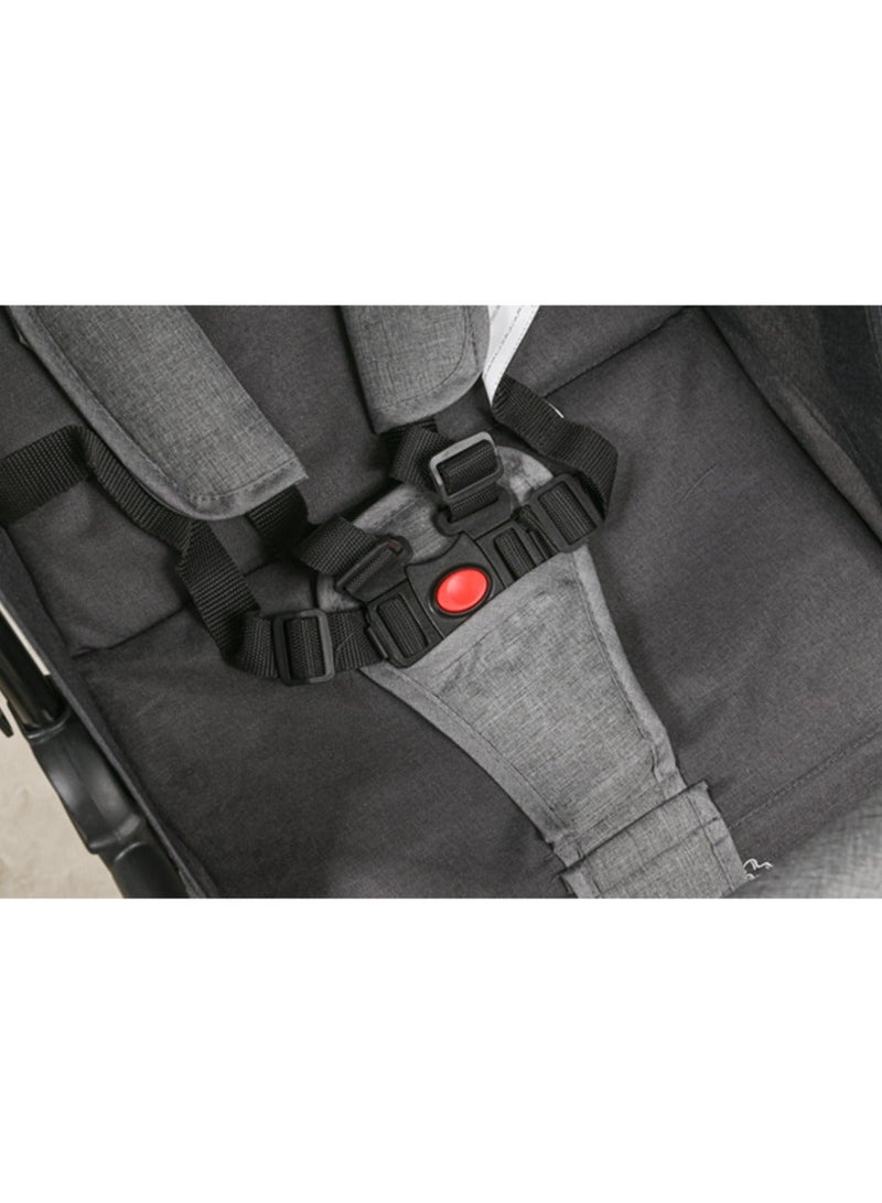 Kiko Comfortable Stroller 6 Wheels (0+) - Grey - Image 2