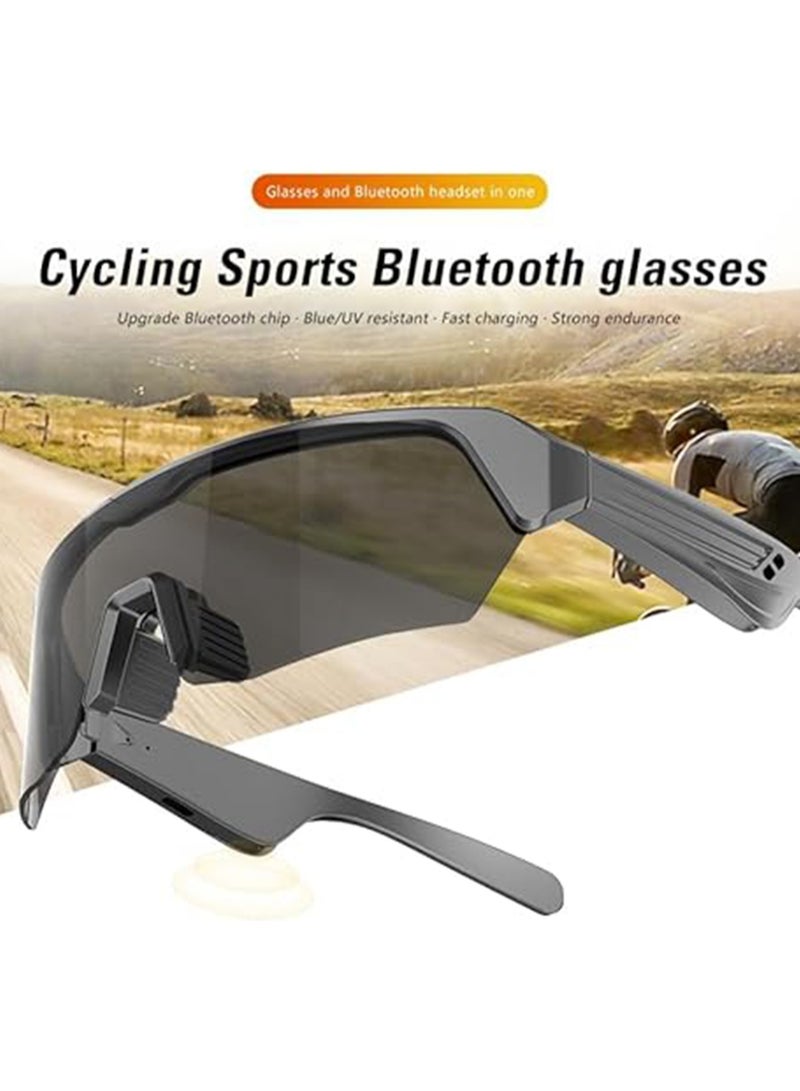 Outdoor Sports Sunglasses Smart Glasses Fashion Cycling Bluetooth Glasses Listening To Music And making Calls For Men and Women (YJ006 silver plating) - Image 4