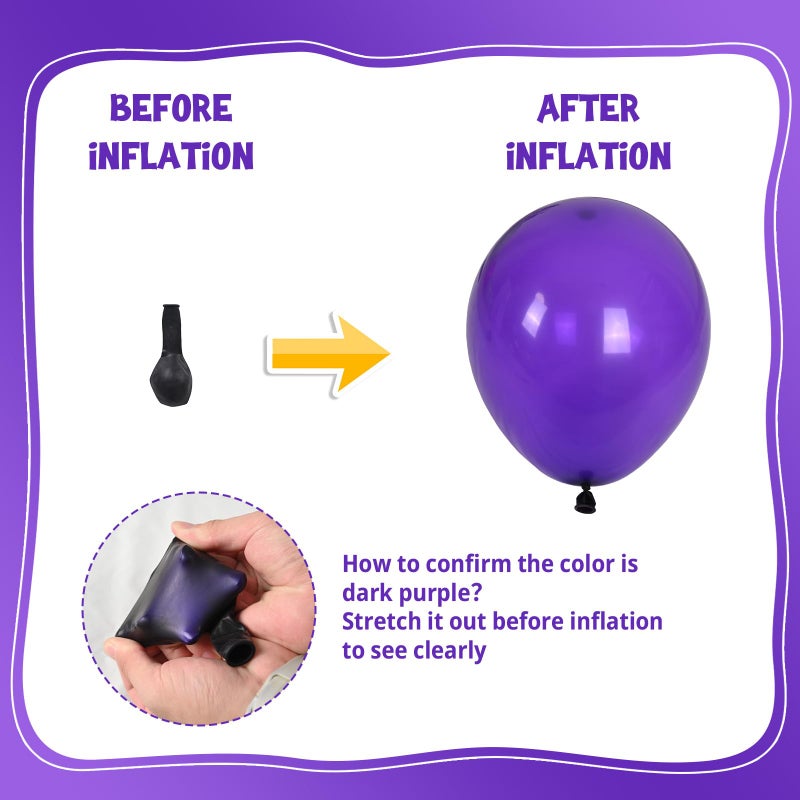 Froova Blue Purple Balloon Garland Arch Kit, 104 PCS Metallic Purple Blue Black and Green Balloons with Star Balloons for Kids Boys Video Game Night Birthday Party Decorations - Image 3