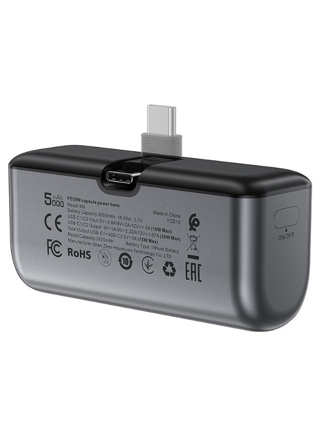 أسيفاست باور بانك للشحن السريع من ايس فاست M9 PD20W بقدرة 5000 مللي أمبير في الساعة - Image 2
