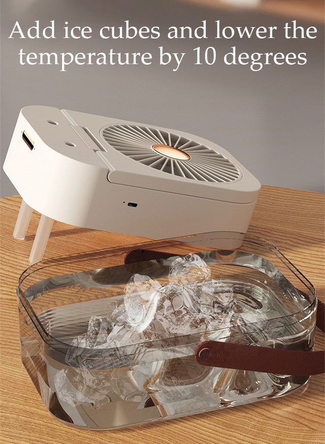 DUNISO Foldable Air Circulator Fan Small Quiet Turbo Force Desktop Fan Desk Fans with Base-Mounted Controls 3 Speed Cooling Misting Fan for Whole Room Home Bedroom Office Outdoor  - Image 3