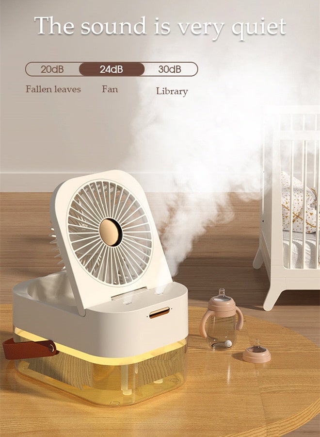 DUNISO Foldable Air Circulator Fan Small Quiet Turbo Force Desktop Fan Desk Fans with Base-Mounted Controls 3 Speed Cooling Misting Fan for Whole Room Home Bedroom Office Outdoor  - Image 5