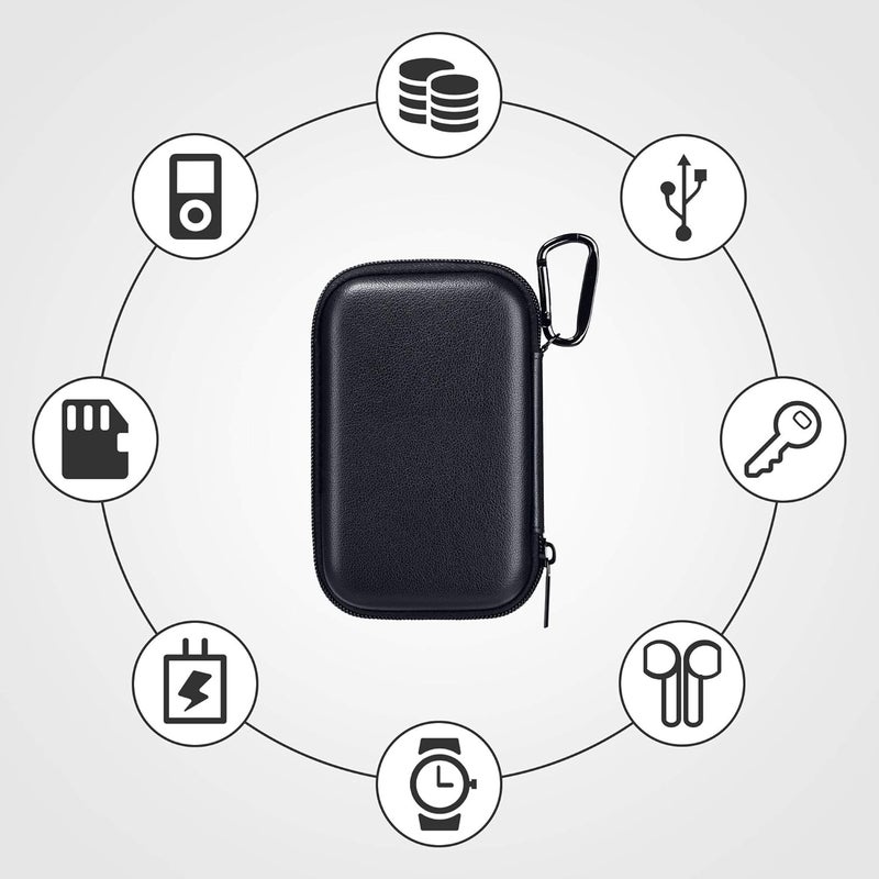 ULAK حقيبة غلاف مشغل MP3 MP4 متوافقة مع iPod Touch الجيل 7/6/5/Soulcker/Sandisk MP3 Player/G.G.Martinsen/Sony NW-A45 مناسبة لسماعات الأذن، كابل USB، بطاقات الذاكرة، سوداء - Image 2
