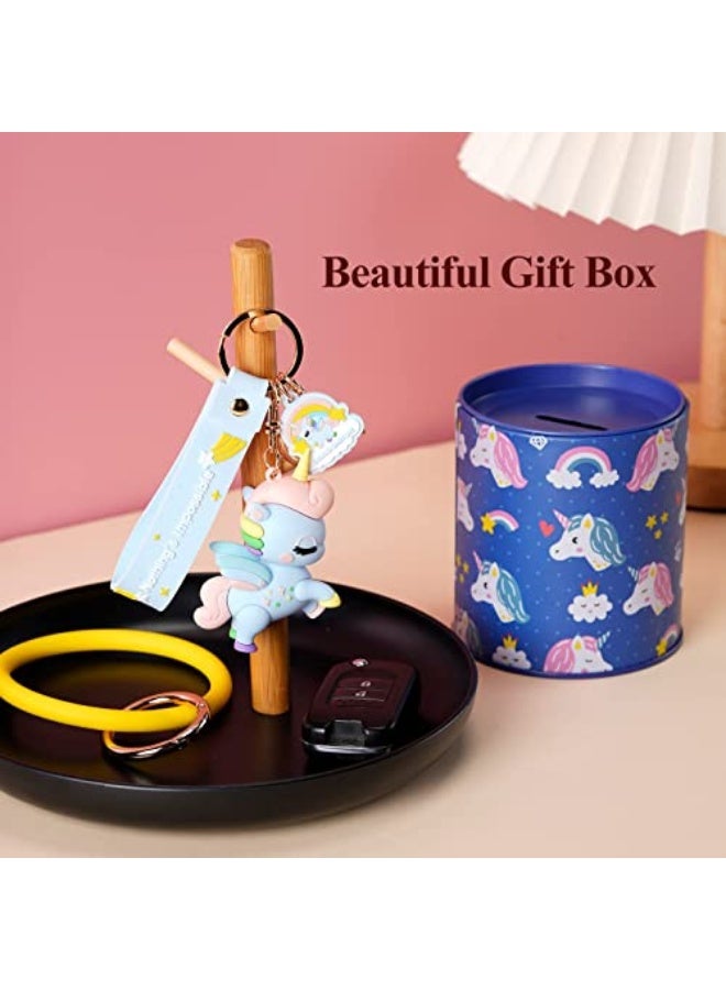 سلسلة مفاتيح لطيفة - سلسلة مفاتيح وحيد القرن إكسسوارات كاواي ، حلقات للحقائب ، سلسلة مفاتيح لمفاتيح السيارات ، هدايا للأطفال والفتيات - Image 3