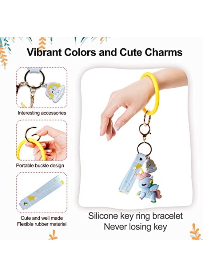 سلسلة مفاتيح لطيفة - سلسلة مفاتيح وحيد القرن إكسسوارات كاواي ، حلقات للحقائب ، سلسلة مفاتيح لمفاتيح السيارات ، هدايا للأطفال والفتيات - Image 5