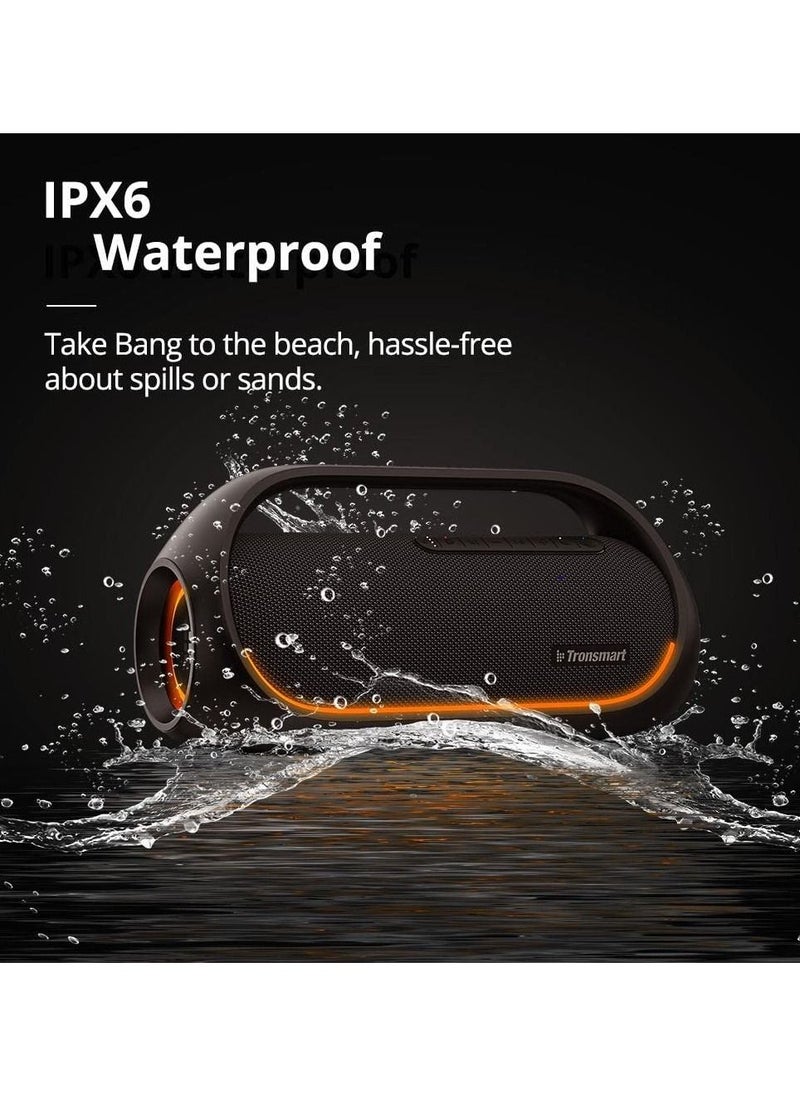 ترونسمارت مكبر صوت محمول بتقنية البلوتوث من Tronsmart Bang بقوة 60 وات، مقاوم للماء IPX6، مكبر صوت لاسلكي خارجي مع أضواء LED، صوت جهير قوي، باور بانك، وقت تشغيل 24 ساعة، بطاقة TF، AUX، EQ، تطبيق للحفلات  - Image 4