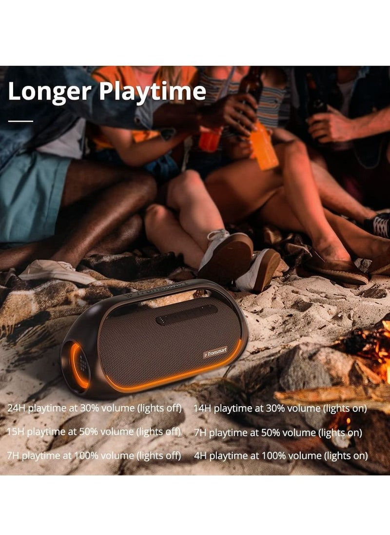 ترونسمارت مكبر صوت محمول بتقنية البلوتوث من Tronsmart Bang بقوة 60 وات، مقاوم للماء IPX6، مكبر صوت لاسلكي خارجي مع أضواء LED، صوت جهير قوي، باور بانك، وقت تشغيل 24 ساعة، بطاقة TF، AUX، EQ، تطبيق للحفلات  - Image 5