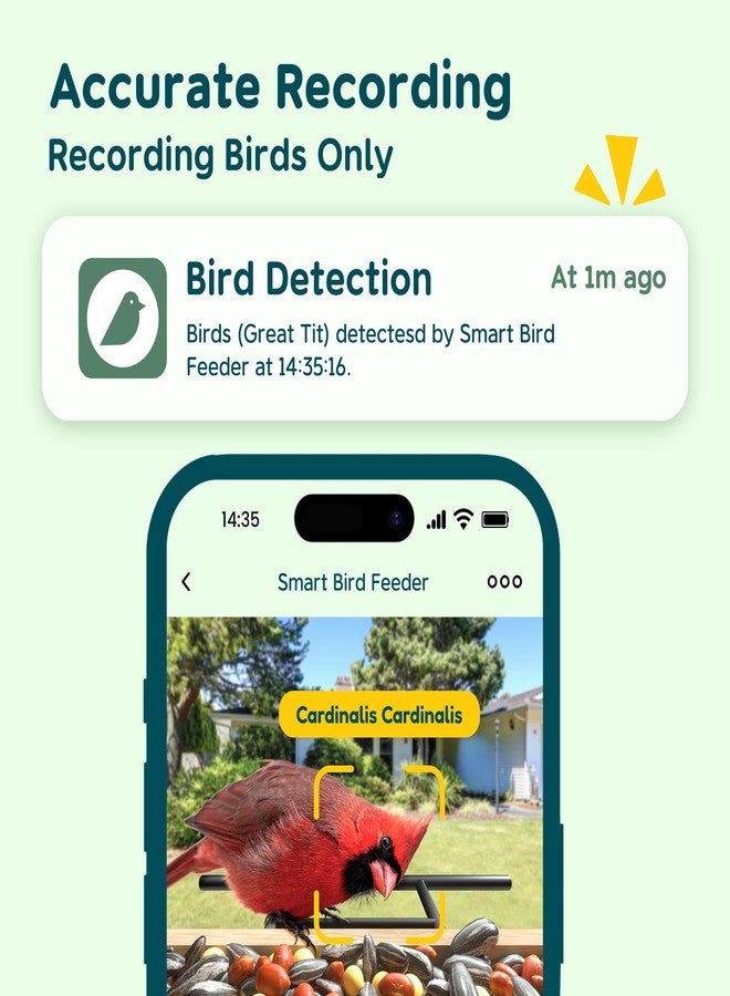 TT Nature Bird Feeder with Camera Solar Powered, Upgraded 1.5L Smart Bird Feeder Camera for Bird Watching, Auto Capture & Instant Real-time Notifications, Ideal Gift for Bird Lovers - Image 2