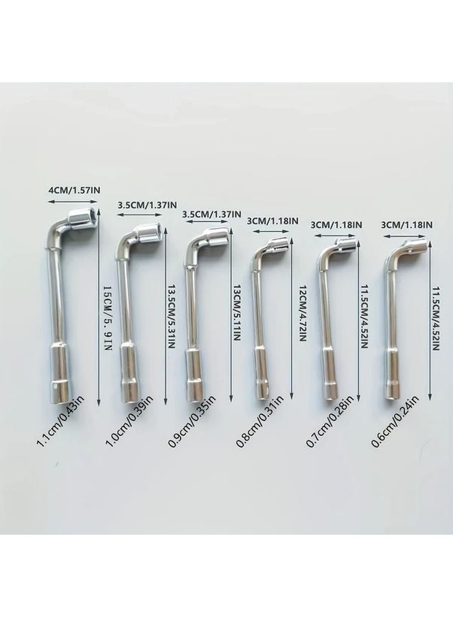 6Pc L Shape Hex Socket Wrench Set 6 7 8 9 10 11mm Perforated Grip Auto Repair Tools - Image 3