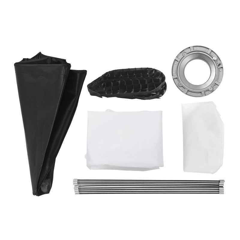 95cm/37.4in Quick Release Octagon Softbox with Bowen Mount 8 Support Rods for Photography Studio Photography Portrait Live Stream - Image 3