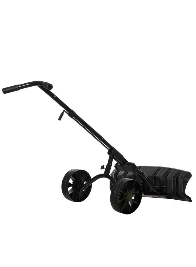 Gardenised Extra Wide 36 in. Snow Shovel Plow Pusher Remover with Large Rugged Wheels, Heavy Duty, Black - Image 3